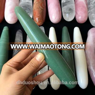 Natural Crystal Green Aventurite Safe Crystal Women Sexy Masturbation Massage Wands