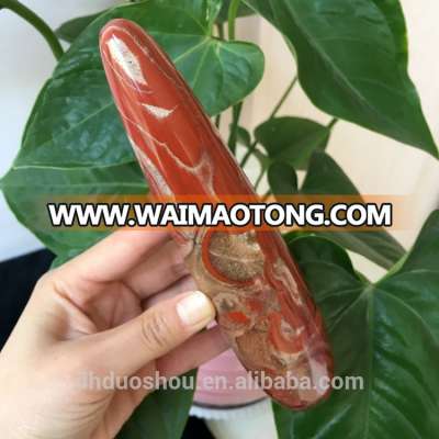 Natural Red Jasper Quartz Crystal Dildo,Artificial Penis for Sex,Big Dildos for Women